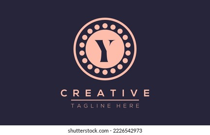 Abstract monogram letter Y logo icon design. Y creative initial vector template.