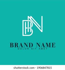 Abstract monogram letters logo BN,NB,B and N logo
