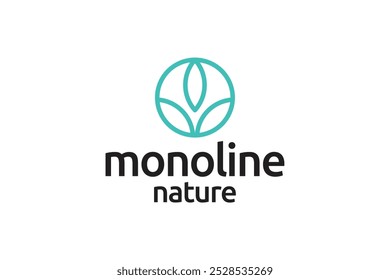 Resumo monograma linha natureza logotipo design