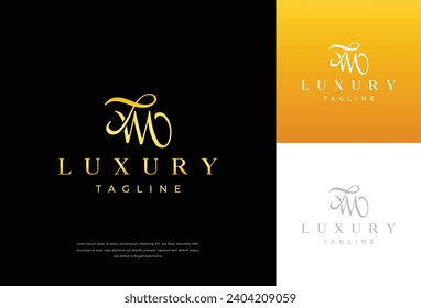 Abstract Monogram Logo Concept, Letter MT TM Logo, Minimal Illustrated Vector Design