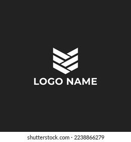 Concepto de diseño de logotipo de monograma abstracto