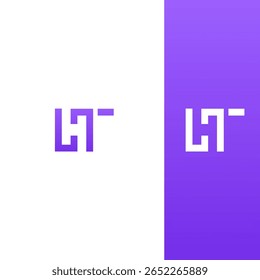 Abstraktes Monogramm Logo Design HT, TH, minimalistisch, modern