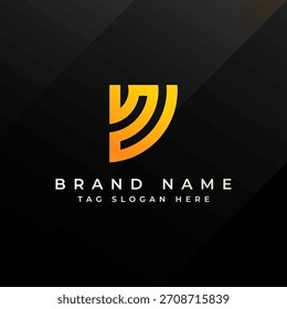 Abstract Monogram Logo Design Professional Branding