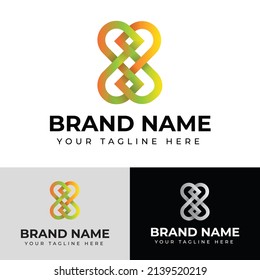  abstract monogram logo design template