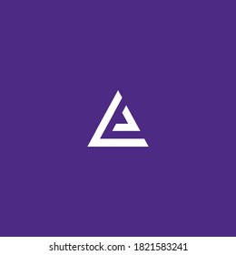 A  abstract monogram logo design vector 