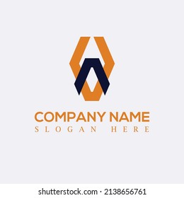 Abstract monogram logo design vector illustration