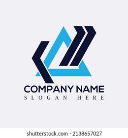 Abstract monogram logo design vector illustration