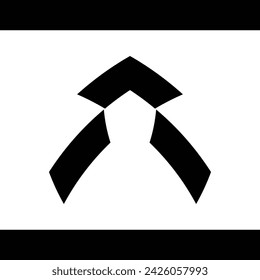 Abstract monogram logo design. White background.