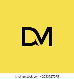 abstract monogram logo DM MD 