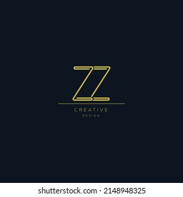 Abstraktes Monogramm-Logo-Symbol ZZ