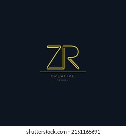 Abstract monogram logo icon letter ZR