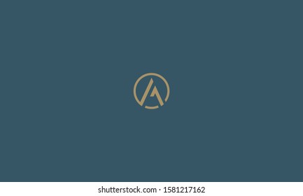 Abstract monogram logo of a letter A1,1A,A and 1