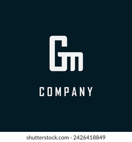 Abstract monogram logo. Letter GM for symbol initial.