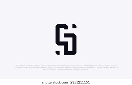 abstract monogram logo style in black color