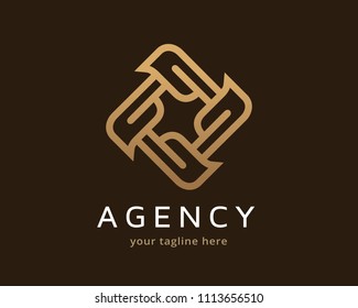 Abstract Monogram Logo, Symbol, Template Design, Emblem, Concept Design, Creative Icon