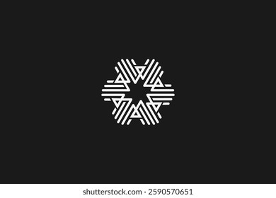 abstract monogram logo template, simple logo design