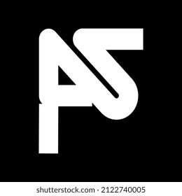 abstract monogram a s modern simple flat symbol