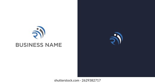 Abstract Monogram with Stylized R and I
