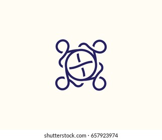 Abstract monogram vector logotype.