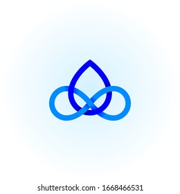 Abstract monogram water drop symbol ,Environmental protection logo