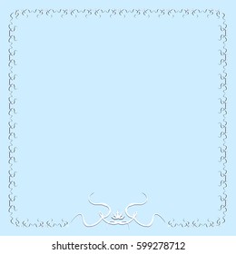 Abstract monograms on blue background, vector illustration