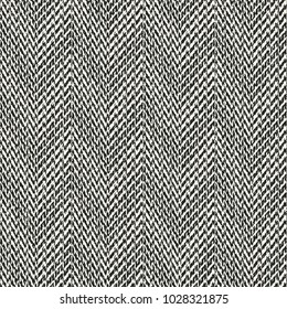 Abstract Monohcrome Herringbone Dashed Graphic Motif. Seamless Pattern.