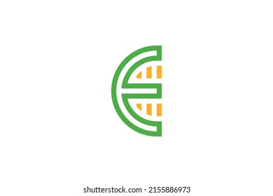 Abstract Monoline Colored Logo Vector