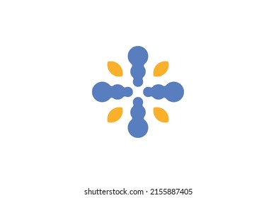 Abstract Monoline Colored Logo Vector