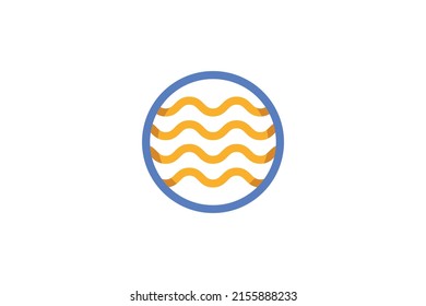 Abstract Monoline Colored Logo Vector
