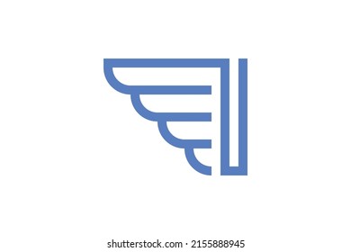 Abstract Monoline Colored Logo Vector