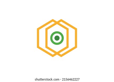Abstract Monoline Colored Logo Vector
