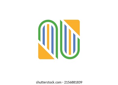 Abstrakter Monoline-Logo-Vektorgrafik