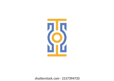 Abstract Monoline Colored Logo Vector