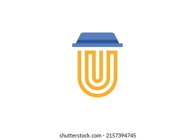 Abstract Monoline Colored Logo Vector