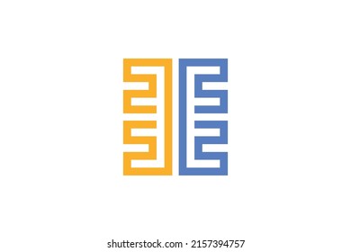 Abstrakter Monoline-Logo-Vektorgrafik