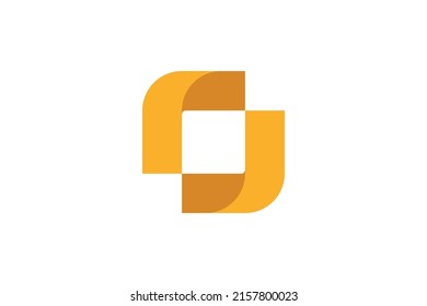 Abstract Monoline Colored Logo Vector