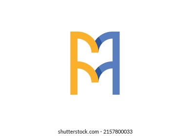 Abstract Monoline Colored Logo Vector