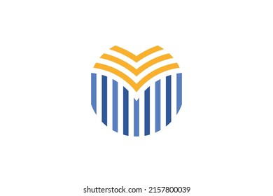Abstrakter Monoline-Logo-Vektorgrafik
