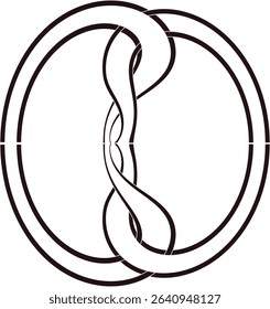 Abstract Monoline Infinity Loop Symbol