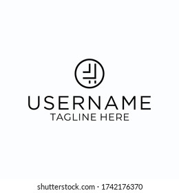 Resumen del diseño del logo de monolina para la letra H capital.