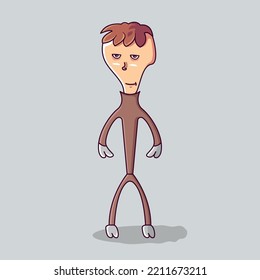 Abstract monster cartoon comic character.