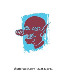 Abstract monster elements design. Eps 08 format. 