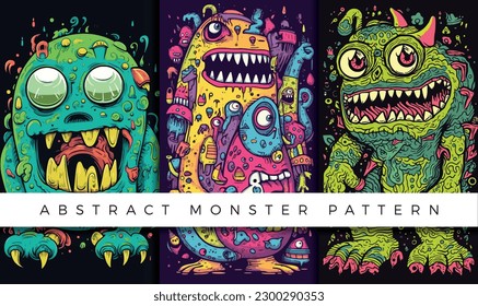 Abstrakte Monster-Muster-Beispielhintergründe