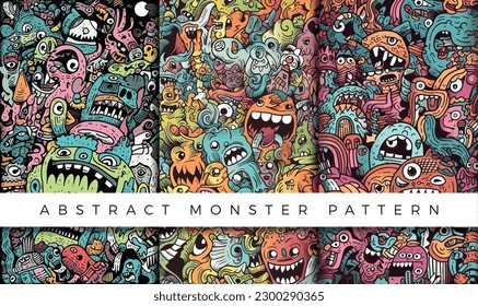 Abstrakte Monster-Muster-Beispielhintergründe