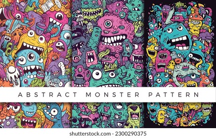 Abstrakte Monster-Muster-Beispielhintergründe
