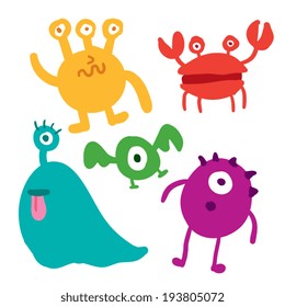 Abstract Monster Vector Illustration