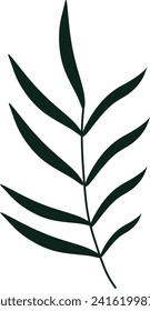 Abstract monstera leaf vector element