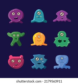 Abstract monsters drawing vector art.