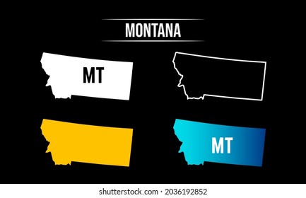Abstract Montana State Map Design