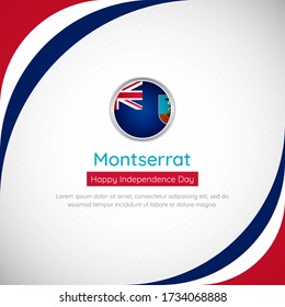 Abstract Montserrat country flag background. Classic happy independence day of Montserrat vector illustration.